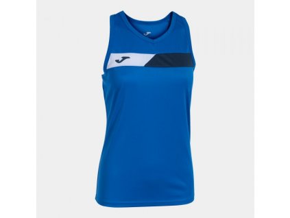 Dámské tenisové tílko JOMA COURT SLEEVELESS SHIRT ROYAL NAVY WHITE (Velikost L, Barva ROYAL)