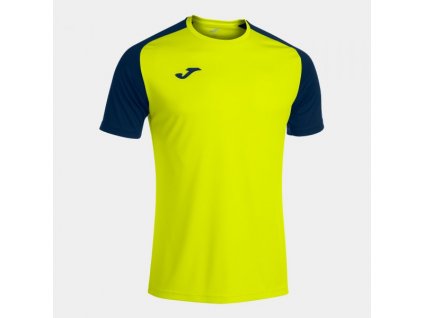 Pánské/Chlapecké sportovní tričko JOMA ACADEMY IV SHORT SLEEVE T-SHIRT FLUOR YELLOW NAVY (Velikost 2XL-3XL, Barva AMARILLO FLUOR)