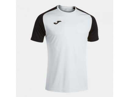 Pánské/Chlapecké sportovní tričko JOMA ACADEMY IV SHORT SLEEVE T-SHIRT WHITE BLACK (Velikost 128-140, Barva WHITE-BLACK)
