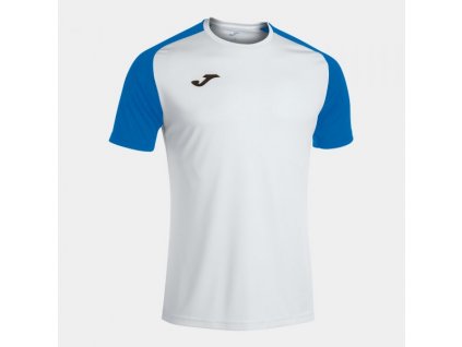 Pánské/Chlapecké sportovní tričko JOMA ACADEMY IV SHORT SLEEVE T-SHIRT WHITE ROYAL (Velikost 2XL-3XL, Barva WHITE-ROYAL)