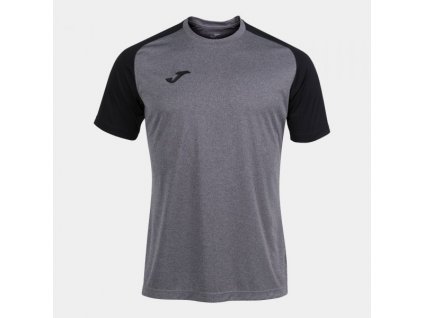 Pánské/Chlapecké sportovní tričko JOMA ACADEMY IV SHORT SLEEVE T-SHIRT MELANGE GRAY BLACK (Velikost 128-140, Barva GREY)