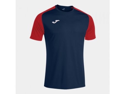Pánské/Chlapecké sportovní tričko JOMA ACADEMY IV SHORT SLEEVE T-SHIRT NAVY RED (Velikost 128-140, Barva NAVY-RED)