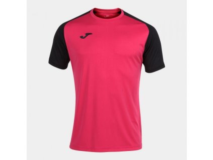 Pánské/Chlapecké sportovní tričko JOMA ACADEMY IV SHORT SLEEVE T-SHIRT FUCHSIA BLACK (Velikost 104-116, Barva FUCHSIA-BLACK)