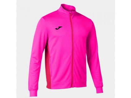 Pánská chlapecká sportovní mikina JOMA WINNER II FULL ZIP SWEATSHIRT FLUOR PINK (Velikost 2XL, Barva FLUOR PINK)