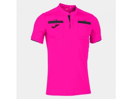 Pánské tričko rozhodčího JOMA REFEREE SHORT SLEEVE T-SHIRT FLUOR PINK (Velikost XL, Barva FLUOR PINK)
