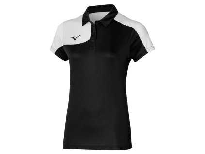 Dámské sportovní tričko Mizuno Kobe Polo W(M) / Black/White (Velikost S)
