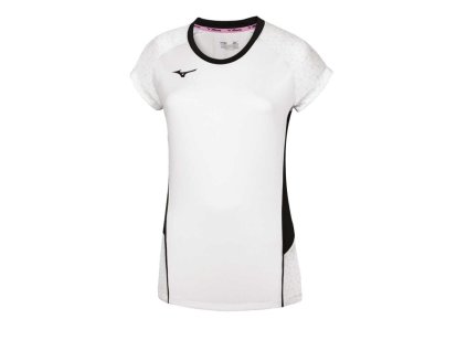 Dámské sportovní tričko Mizuno Premium High-Kyu Tee(W)/White/Black/XS (Velikost XS)