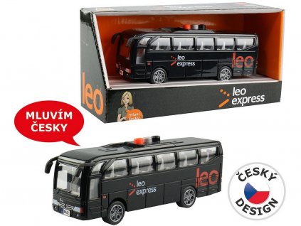MaDe Autobus Leo express, s hlášením řidiče a posádky
