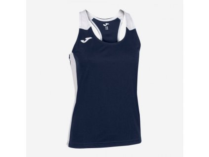 Dámské/Dívčí sportovní tílko JOMA CAMISETA TIRANTES RECORD II MARINO BLANCO (Velikost 128-140, Barva NAVY-WHITE)