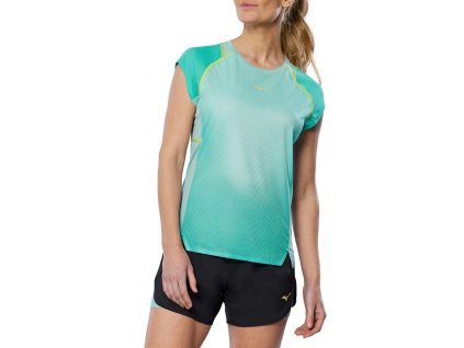 Dámské sportovní tričko Mizuno Aero Tee / Eggshell Blue (Velikost L)