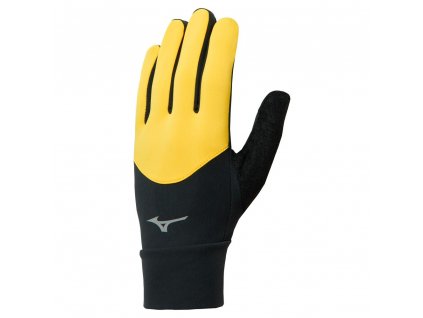 Běžecké rukavice Mizuno Warmalite Glove - Black-Racing Yellow