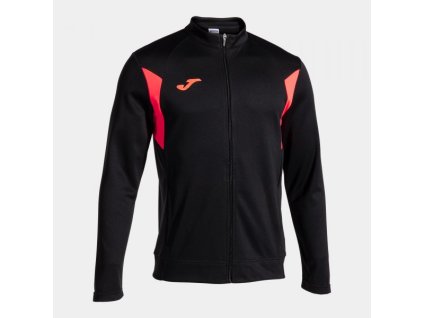 Pánská/Chlapecká sportovní mikina JOMA CHAQUETA WINNER III NEGRO CORAL FLUOR (Velikost 2XL, Barva BLACK)