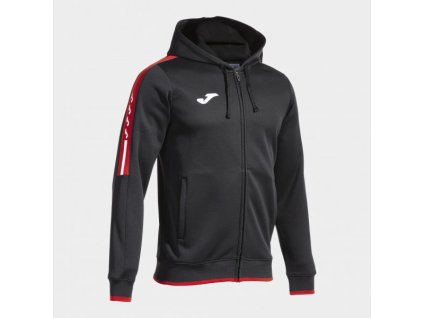 Pánská/Chlapecká sportovní mikina JOMA CHAQUETA CON CAPUCHA OLIMPIADA NEGRO ROJO (Velikost 2XL, Barva BLACK-RED)