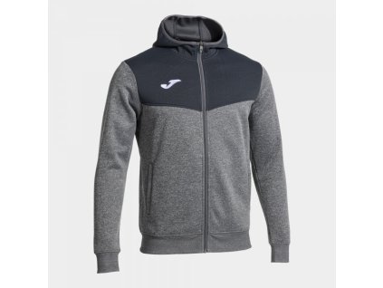 Pánská/Chlapecká sportovní mikina JOMA CHAQUETA CON CAPUCHA CAMPUS STREET GRIS MELANGE (Velikost 2XL, Barva GREY)