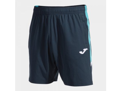 Pánské sportovní šortky JOMA TOLEDO BERMUDA NAVY FLUOR TURQUOISE (Velikost 2XL, Barva NAVY)