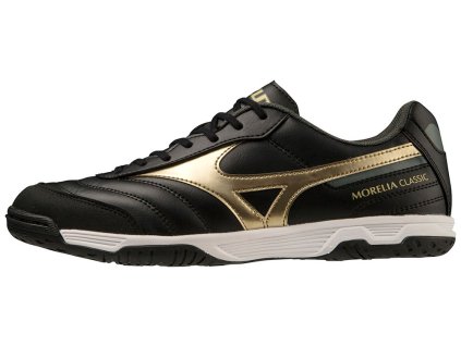 Pánská futsalová obuv Mizuno MoreliaSalaClassicIN / Black/Gold/Dark Shadow