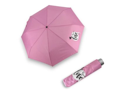 Dětský skládací deštník Doppler Mini Light Kids Pink Love Růžový