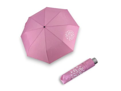 Dětský skládací deštník Doppler Mini Light Kids Pink Cool Girls Růžový
