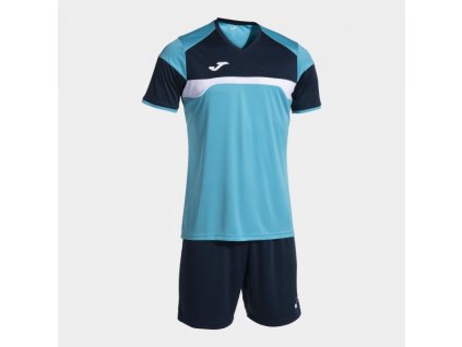 Pánská/Chlapecká sportovní souprava JOMA DANUBIO III SET FLUOR TURQUOISE NAVY (Velikost 3XL, Barva TURQUOISE-NAVY)