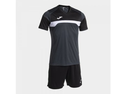 Pánská/Chlapecká sportovní souprava JOMA DANUBIO III SET ANTHRACITE BLACK