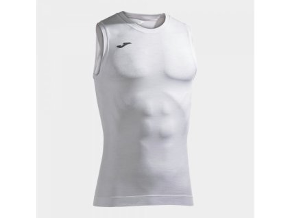 Pánské termo tričko JOMA BRAMA CLASSIC SLEEVELESS SHIRT WHITE (Velikost S-M, Barva WHITE)