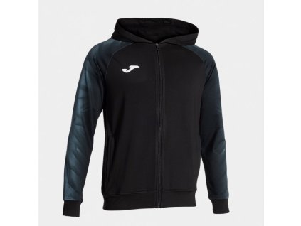 Pánská/Chlapecká sportovní mikina JOMA ELITE XI ZIP-UP HOODIE BLACK ANTHRACITE (Velikost 2XL, Barva BLACK-ANTHRACITE)