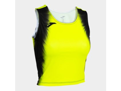 Dámský běžecký top JOMA ELITE XI TOP FLUOR YELLOW BLACK (Velikost 14 (XS), Barva AMARILLO FLÚOR-NEGRO)