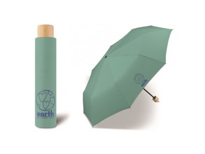 Dámský EKO deštník Earth super mini 61205 Wasabi Zelená