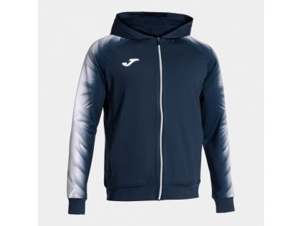 Pánská/Chlapecká sportovní mikina JOMA ELITE XI ZIP-UP HOODIE NAVY WHITE (Velikost L, Barva NAVY-WHITE)