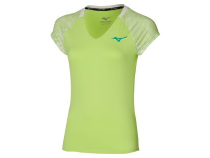 Dámské sportovní tričko Mizuno Mugen Printed Tee / Neo Lime (Velikost S)