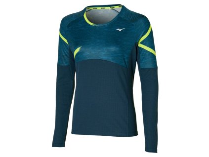 Dámské sportovní tričko Mizuno Thermal Charge LS T / Sea Navy