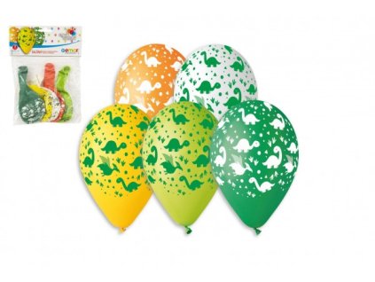 90531 balonek balonky nafukovaci dinosaurus 12 prumer 30cm 5ks v sacku