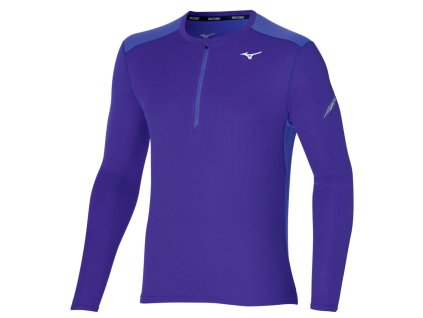 Pánské sportovní tričko Mizuno Dry Aero Flow LS HZ/Vision Violet