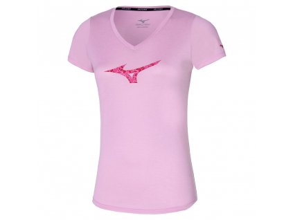 Dámské sportovní tričko Mizuno Impulse Core RB Tee / Pink Lavender