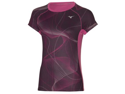 Dámské sportovní tričko Mizuno Aero Tee / Grape Wine