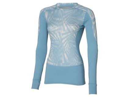Dámské termo tričko Mizuno Virtual Body G4 Crew / Glacier lake (Velikost S)