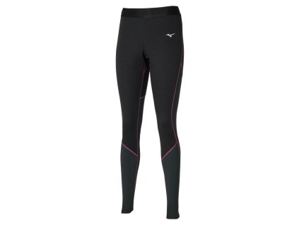Dámské termo legíny Mizuno Merino Wool LongTight / Black/Violet Quartz (Velikost S)