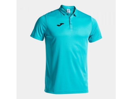 Pánské/Chlapecké polo tričko JOMA HOBBY SHORT SLEEVE POLO FLUOR TURQUOISE