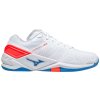 Unisex halová obuv Mizuno WAVE STEALTH NEO / WHITE / IGNITION RED / FRENCH BLUE (Velikost 51.0/15.0)