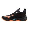 Unisex halová obuv Mizuno WAVE DIMENSION(U) / Black/Neon Flame/Peacock Blue (Velikost 51.0/15.0)