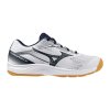 Dětská halová obuv Mizuno CYCLONE SPEED 5 Jr / White/Dress Blues (Velikost 34.0/2.0)
