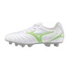 Chlapecké fotbalové kopačky Mizuno MONARCIDA NEO III SELECT Jr(C) / White/Neon Green (Velikost 32.5/1.0)