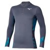 Pánské termo triko Mizuno Virtual Body G5 Half Zip(M) / Odyssey Gray / Capri Breeze (Velikost L)