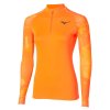 Dámské termo triko Mizuno Virtual Body G5 Half Zip(W) / Tangelo (Velikost L)
