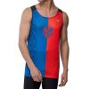 Pánské sportovní tílko Mizuno DryAeroFlow Graphic Tank(M) / Oni Red/Oni Blue (Velikost L)
