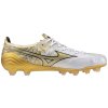Pánské fotbalové lisovky MIZUNO ? JAPAN MD / White/GE Gold/Black (Velikost 47.0/12.0)