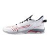 Pánská halová obuv Mizuno WAVE MIRAGE 5 / White/Salsa/Black (Velikost 50.0/14.0)