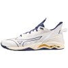 Pánská halová obuv Mizuno WAVE MIRAGE 5 / White/BRibbon/MP Gold (Velikost 51.0/15.0)