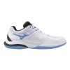 Unisex badmintonová obuv Mizuno WAVE FANG 2(U) / White/Pink Tetra/All Abroad (Velikost 40.5/7.0)
