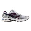 Unisex vycházková obuv MizunoWAVE RIDER 10 / White/Baritone Blue/Dark Purple (Velikost 42.0/8.0)